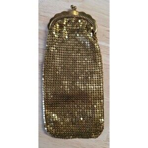 Vintage Ladies Gold Sequined Cigarette, Eye Glass Case
